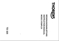 Thorens TD-325-Owners-Manual 